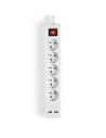 BLOC 5 PRISES AVEC INTERRUPTEUR ET 2 PORTS USB Type E (CEE 7/6) 1.50 m 3680 W 16 A Type de mise à la terre: Broc - NEDIS
