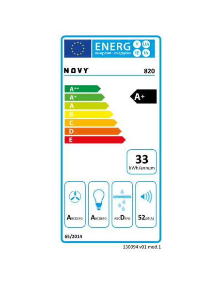 815 m3-4 vit-Aspiration périphérique-Moteur orientable-LED-L 90 cm-Mini Pure'Line-Inox - NOVY