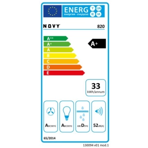 815 m3-4 vit-Aspiration périphérique-Moteur orientable-LED-L 90 cm-Mini Pure'Line-Inox - NOVY
