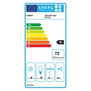 370 m3 - Cdes élect. - 3 vit - Filtres métal - Eclairage LED - L 60 cm - VALIA 600 - Trapèze - Inox - FABER