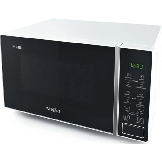 Micro-Ondes Posable Solo, COOK20, Blanc, 20L, Plateau 24,5cm, Electronique, 700W. Auto Defrost, Auto