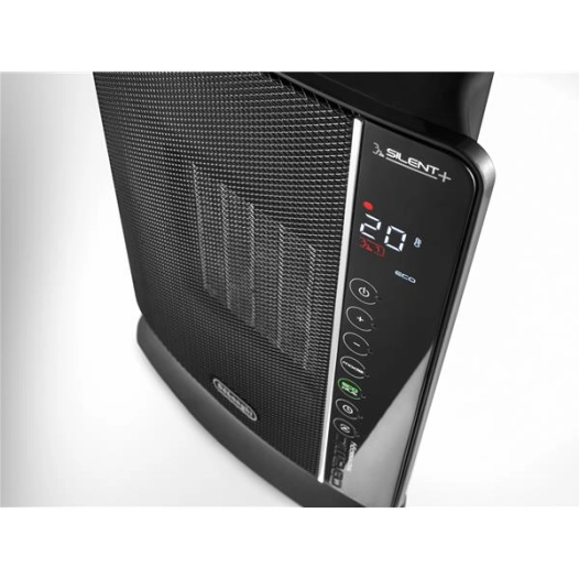 Soufflant céramique - 2400 W - 3 allures - Cdes tactiles - TH ajustable - Position HG - Oscillant - Tlcde - Noir - DELONGHI