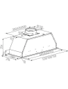606 m3 - 3 vitesses - Cdes Curseur - Filtre métal+charbon - Eclairage LED - L 52 cm - Inox - ROSIERES