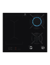 INDUCTION/GAZ - 2 induction Bridgeables + 2 gaz (Grilles fontes) - Noir - ELECTROLUX