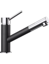 MITIGEUR, MONOTROU AVEC BEC TUBE ORIENTABLE 120°, BLANCO KANO-S, AVEC DOUCHETTE,COULEUR SILGRANIT LOOK ANTHRACITE, GARA - BLANC