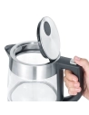 BOUILLOIRE VERRE 1L 2200W NOIR INOX - SEVERIN