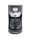10 tasses-1000 W-Cadran rétro- Arrêt auto-Porte-filtre amovible-Gris inox - MUSE