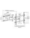 Support mural 3 axes inclinable/orientable-Ecrans: 32''/70''-PM: 60 Kg-Compatible VESA - MBG FRANCE