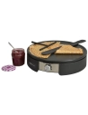 Crêpière format pro - 1500 W - Plaques anti-adhésive pour 1 crêpe 37 cm ou 5 crêpes 11 cm - noir - KITCHENCHEF