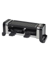Service à raclette / gril /pierre - 350W - 2 poêlons - 2 spatules - Noir - KITCHENCHEF