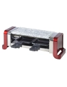 Service à raclette / gril /pierre - 350W - 2 poêlons - 2 spatules - Rouge - KITCHENCHEF