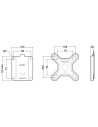 Support mural fixe CLIFF100 - Ecrans: 15''/23''-PM: 15 Kg-Compatible VESA - ERARD