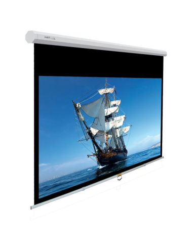Ecran vidéoprojection INSTAAL MAN SCREEN 170 1:1 170*170CM BK DROP 5 CM ALU TUB - INSTALL