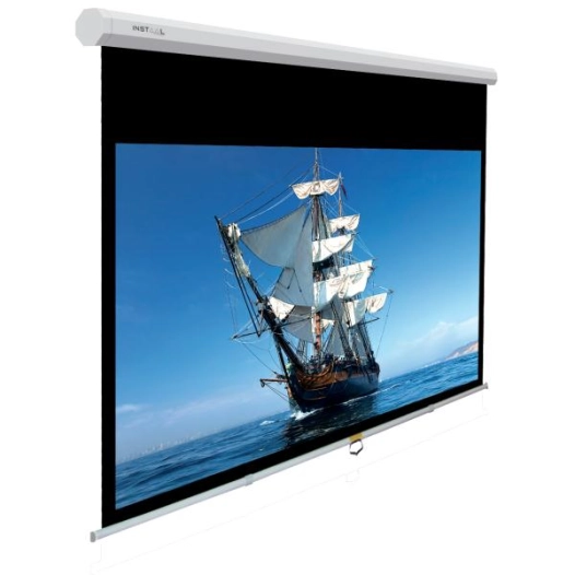 Ecran vidéoprojection INSTAAL MAN SCREEN 170 1:1 170*170CM BK DROP 5 CM ALU TUB - INSTALL