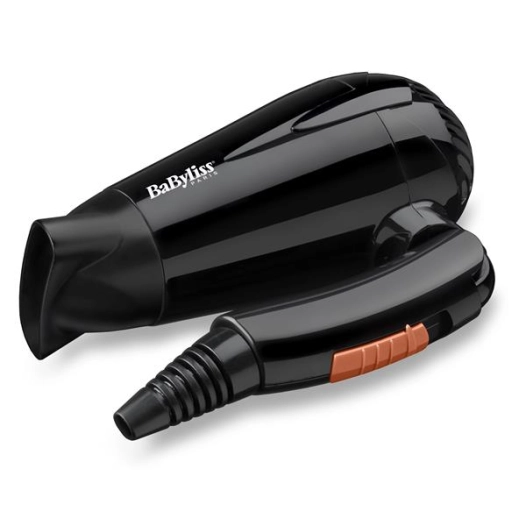 Sèche-cheveux de voyage-2000 W-2 vitesses/T°-Poignée pliable-Bi-tension-Noir - BABYLISS