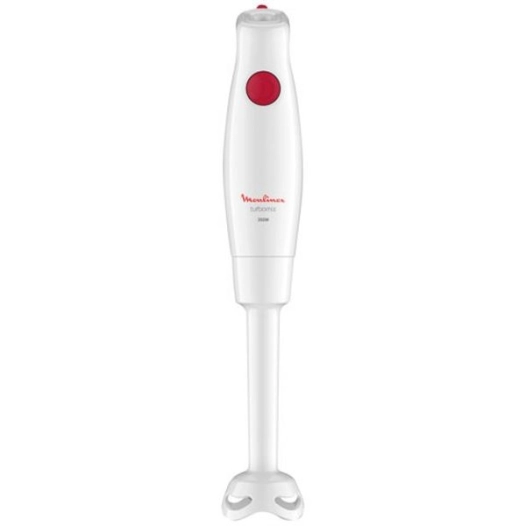 Mixeur Turbomix-350 W-Pied détachable plastique-1 vitesse-Blanc rouge - MOULINEX