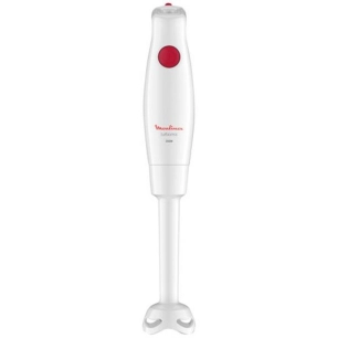 Mixeur Turbomix-350 W-Pied détachable plastique-1 vitesse-Blanc rouge - MOULINEX