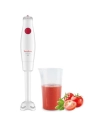 Mixeur Turbomix-350 W-Pied détachable plastique-1 vitesse-Blanc rouge - MOULINEX