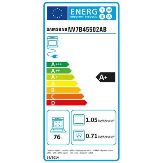 samsung four pyrolyse nv7b45502ab - samsung