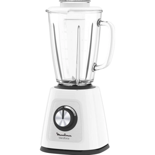 Blender blendforce-800 W-2 vitesses + pulse-Bol verre 1,75 L-Lames amovibles-Blanc - MOULINEX