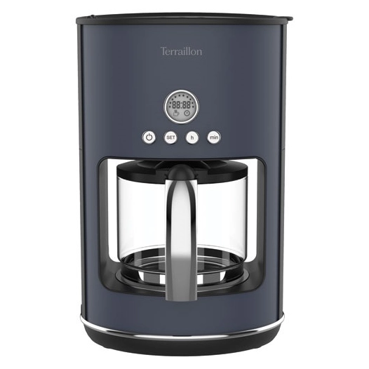 terraillon cafetière filtre programmable 10-15 tasses - new moon - 15439 - terraillon