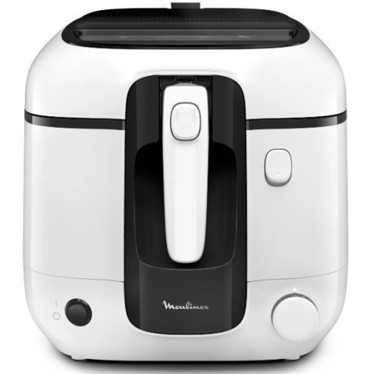 Super Uno-1800 W-2,2 L-1.4 kg de frites-TH réglable-Cuve amovible-Blanc noir - MOULINEX