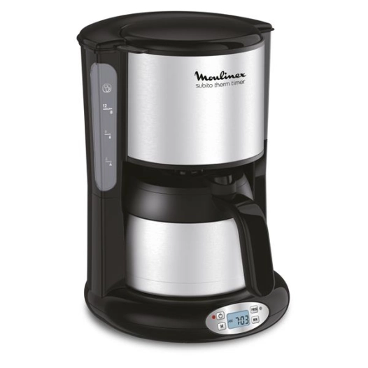 moulinex cafetière filtre 12 tasses isotherme programmable - subito - ft362811 - moulinex
