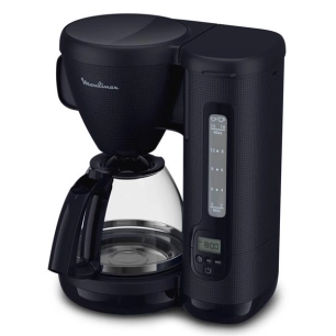 Morning- 15 tasses-1000 W- Programmable-Anti-gouttes - Arrêt automatique - Noir inox - MOULINEX