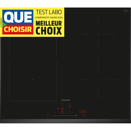 INDUCTION - 4 zones dt 1 CombiZone (2x 3,7 kW) - Timers - Intelligent Hood auto - Cook/H Connect - Cdes TouchSlider - No - SIEME