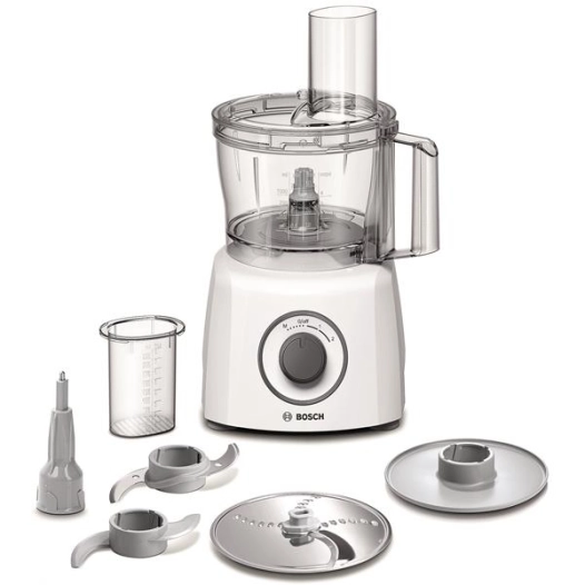 Robot multifonction compact-800 W-2,3 L-2 vitesses + pulse-Blanc gris - BOSCH