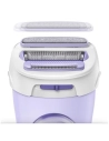 Rasoir Silk Epil Lady Shaver - Têtes rasage, exfoliation et bikini - Lavable - Blanc violet - BRAUN