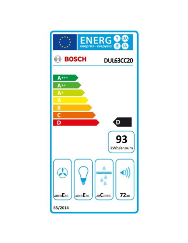 350 m3 - 3 vitesses - Filtres métalliques - Eclairage LED - Casquette - L 60 cm - Blanc - BOSCH