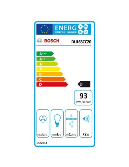 350 m3 - 3 vitesses - Filtres métalliques - Eclairage LED - Casquette - L 60 cm - Blanc - BOSCH