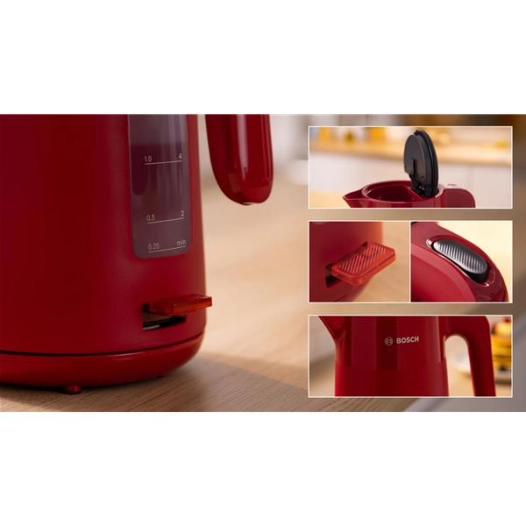 bosch bouilloire 1,7 l rouge mat - mymoment - twk2m164 - bosch