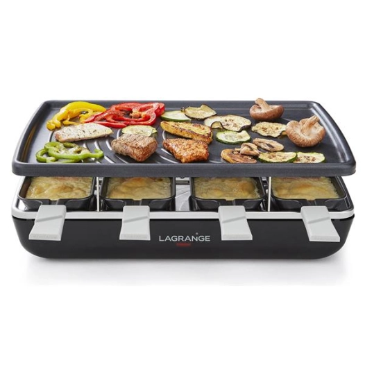 RACLETTE 8P GRILL CREPE 1200W NOIR - LAGRANGE