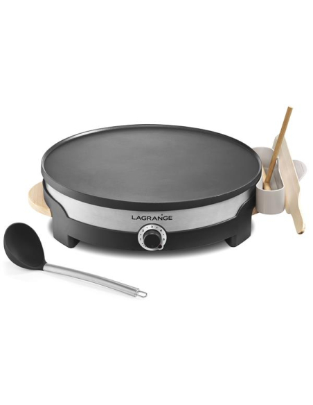 Crêpière Tradi' Ø 35 cm - 1500 W - Plateau amovible - Thermostat 5 positions - Gris noir - LAGRANGE