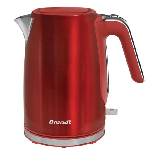 1,7 L-2200 W - Filtre anti-tartre amovible - Revêtement inox-Rouge - BRANDT