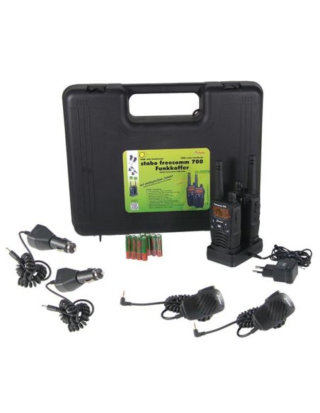TXMS770 - COFFRET DE 2 TALKIES WALKIES STABO SET FREECOMM 700 - PRESIDENT ELECTRONICS