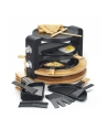 Raclette - Grill - crêpes 8 Personnes - 1500W avec Poêlons en Bois et Range Poêlons - Kitchenchef