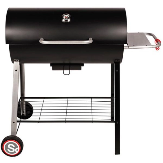 6 Barbecue charbon Michigan - Cuve 72 x 37 cm - Capot avec thermomètre - Chariot - SOMAGIC