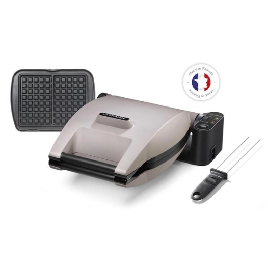 Gaufrier Premium-1200 W-Plaques amovibles anti-adhésives-Réglage degré de cuisson et texture - LAGRANGE