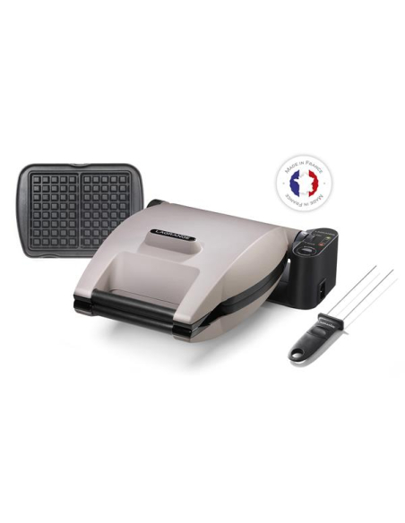 Gaufrier Premium-1200 W-Plaques amovibles anti-adhésives-Réglage degré de cuisson et texture - LAGRANGE