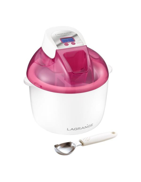 Sorbetière-12 W-1,8 litre-Programmable-Arrêt automatique-Framboise - LAGRANGE