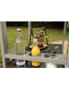 Desserte Media 80 - Structure acier - Porte-bouteilles - Crochets - Silver noir - COOK IN GARDEN