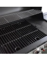 Barbecue gaz FIDGI 4 - 14,5 KW - 2 grilles + plancha - Réchaud latéral - Inox noir - COOK IN GARDEN
