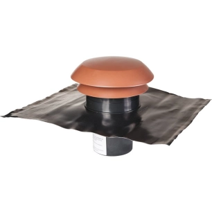 sortie toiture plastique diamêtre 160mm couleur tuile - ANJOS