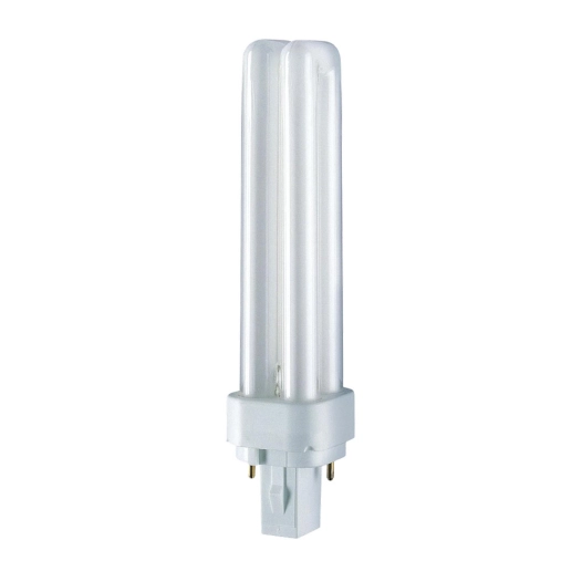 ampoule basse consommation 13 w 2 broches pl-c g24d-1 6500 k 870 lm lumière froide 136 x 26 mm