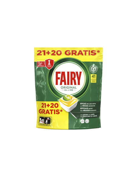 fairy original lave-vaisselle citron 41 unités 21 + 20