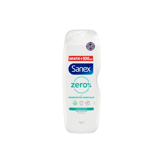 sanex gel hydratant zéro pour tous types de peau 600 ml + 100 ml