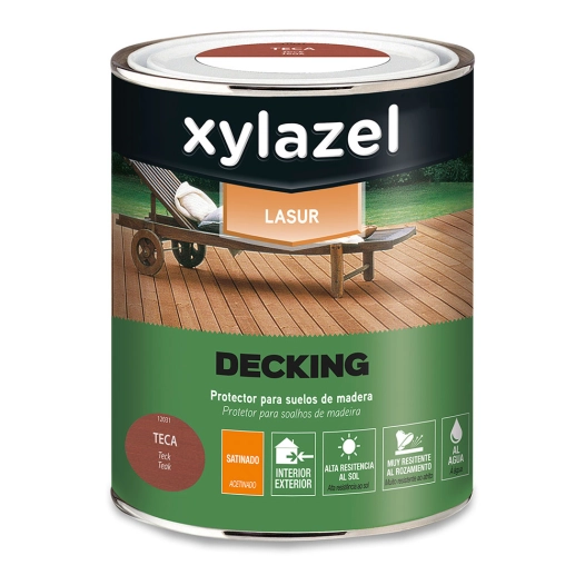 xylazel protecteur de sol en bois longue durée decking teck 0,750l
